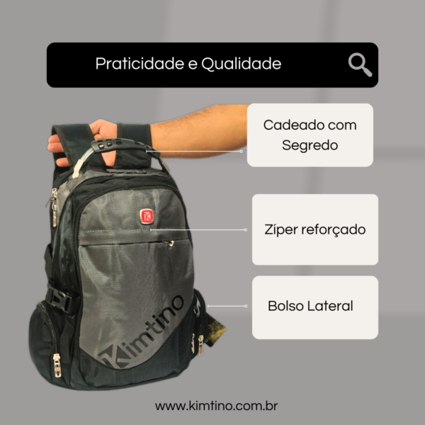 Mochila 7686 Cinza