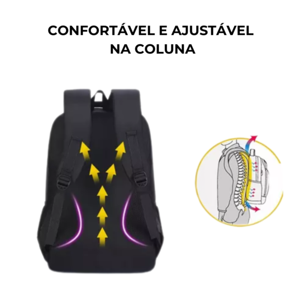 Mochila Básica Preta Reforçada - Image 5