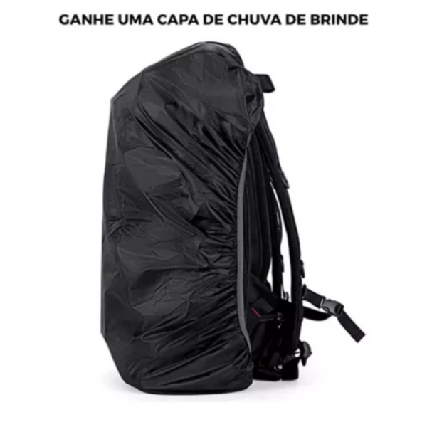 Mochila Resistente 40 Litros C/ Cadeado + Brinde Cinza - Image 7